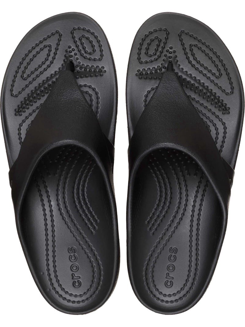 Crocs Kadee Wedge Flip Black Flip Flop Sandals. Sz 7. NWT!