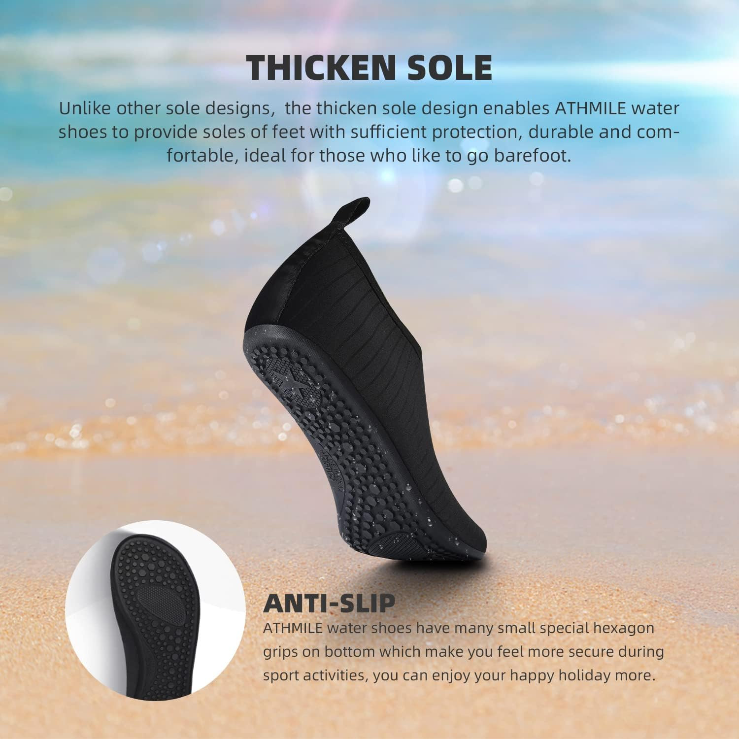 Quick Dry Water Shoes Slip-On Flexible Stretch Beach Pool Yoga Swim Shoes
