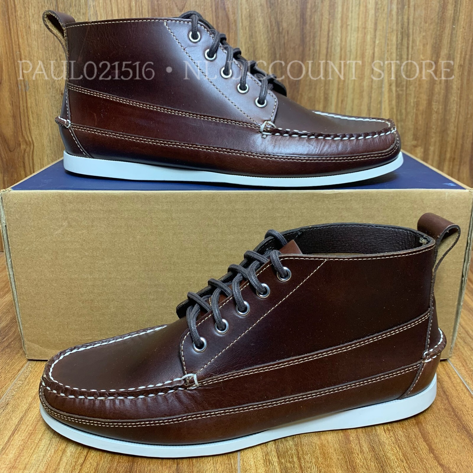 G.H. BASS & CO. Men’s Camp Moc Leather Boots ~ Brown ~ Various Sizes
