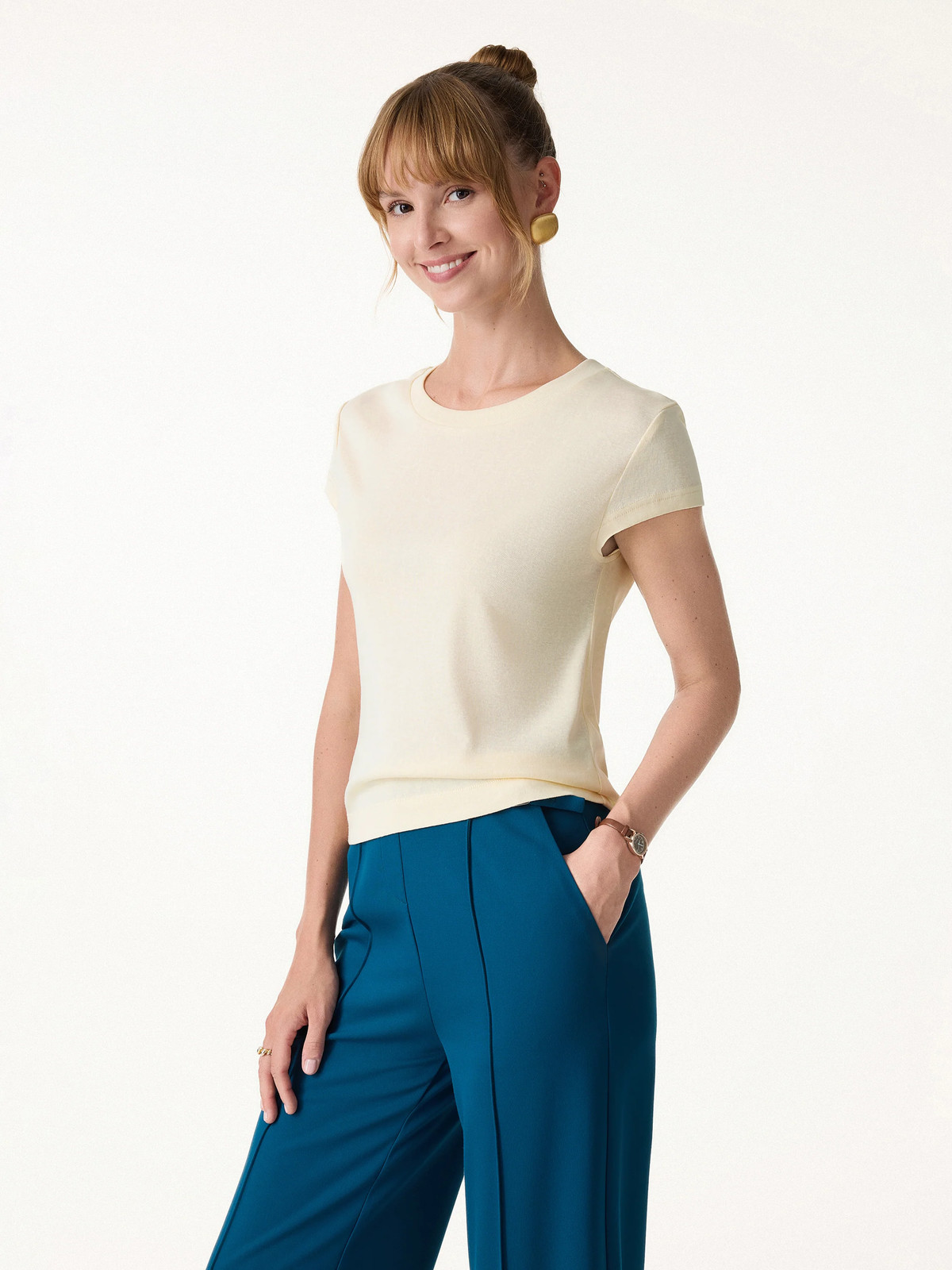 OGL Cotton-Linen Blend Cooling Essential Summer Tee