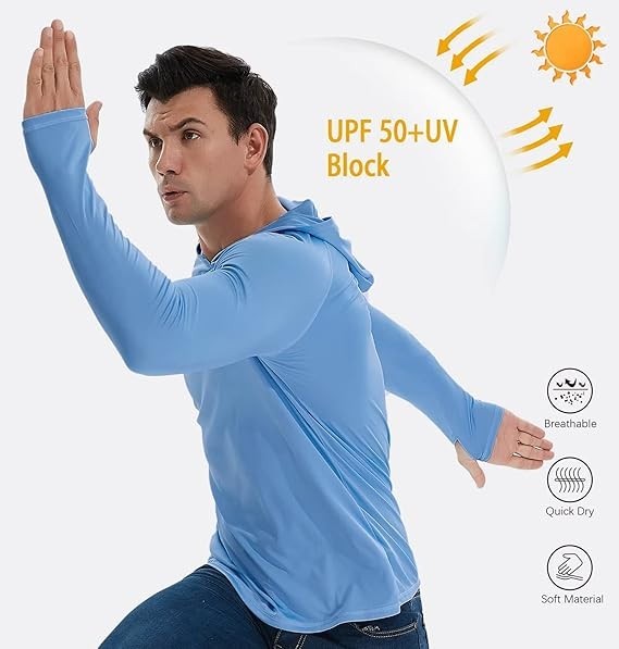 3 Pack Men’S Lightweight Pullover Hooded Tees – Long Sleeve Sweatshirts for Gym,