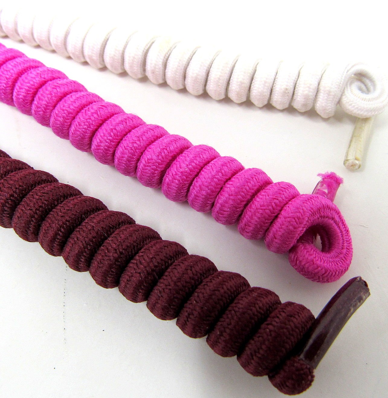3 Maroon Pink White Spiral Laces No Headache Sun Visor 6 inches US Seller us