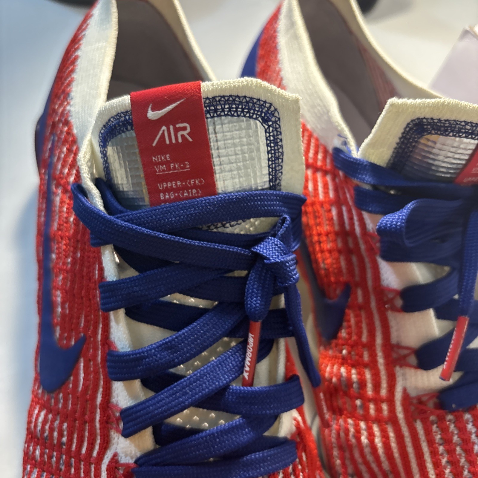 Nike Air Vapormax Flyknit 3.0 Team USA Running Shoes (CW5585-100) Men’s Size 12