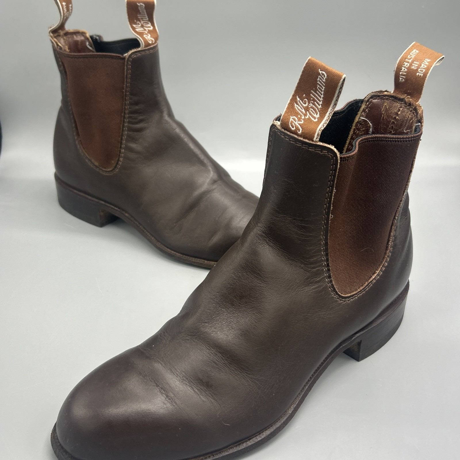 R.M. Williams Comfort Craftsman Chelsea Boots Dark Brown US Mens 6