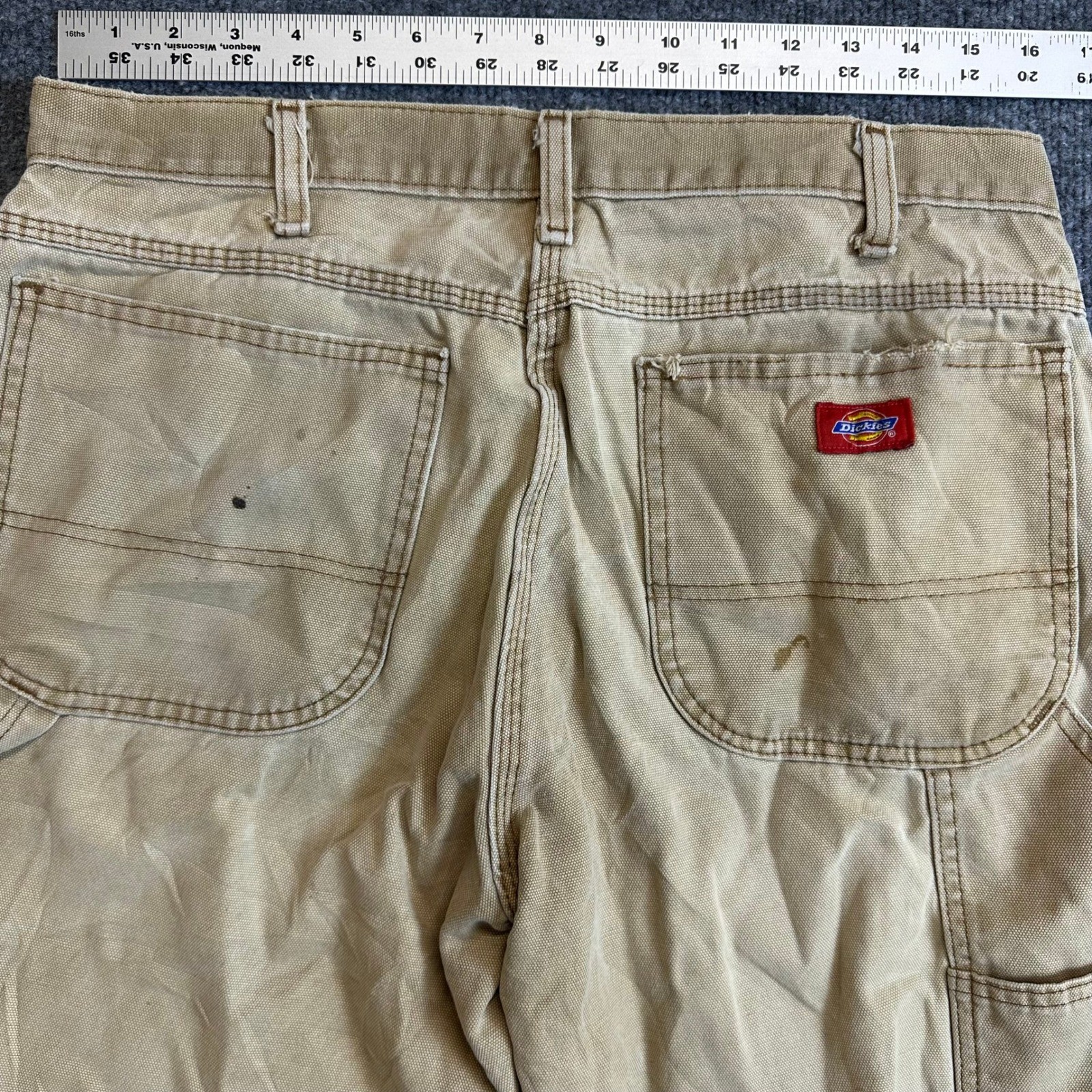 Dickies Pants Mens Size 34×30 Tan Relaxed Fit Cotton Canvas Workwear Utility
