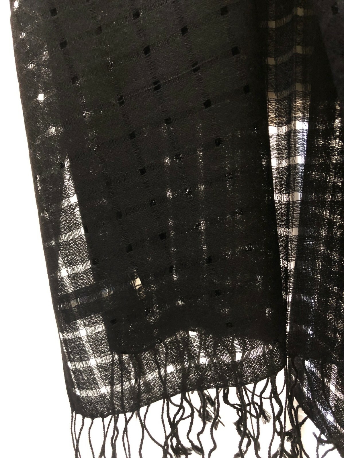 Extra long Cashmere long black color Scarf / Shaw (Size: 78 x 35 inches, NEW)