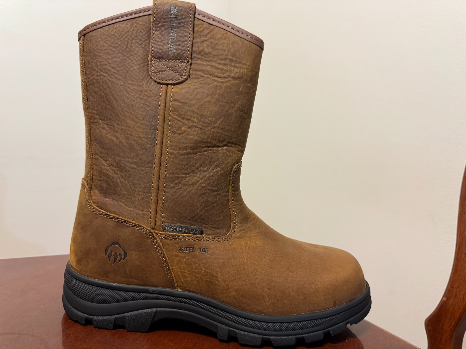 Wolverine Wellington W04727 Men’s Brown Leather Work Western Boots – Size 10