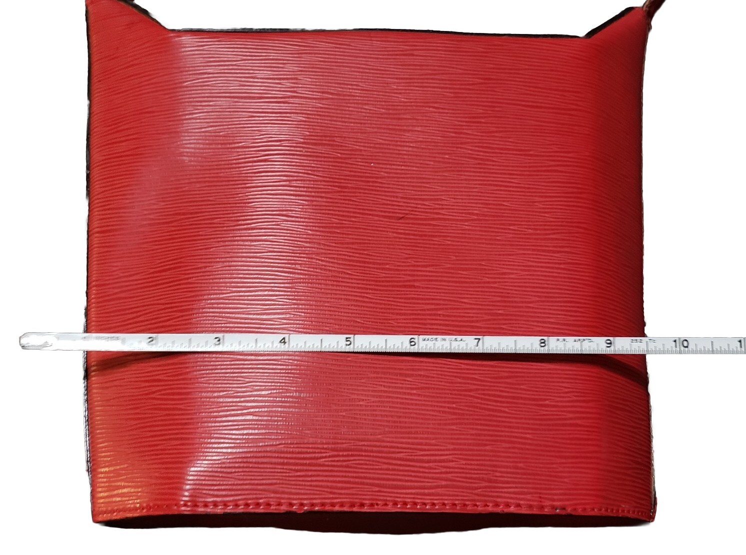 Lorenti Moda Italiana Red Square Box Cross Body Purse Shoulder Bag ~9.5″ x ~8.75