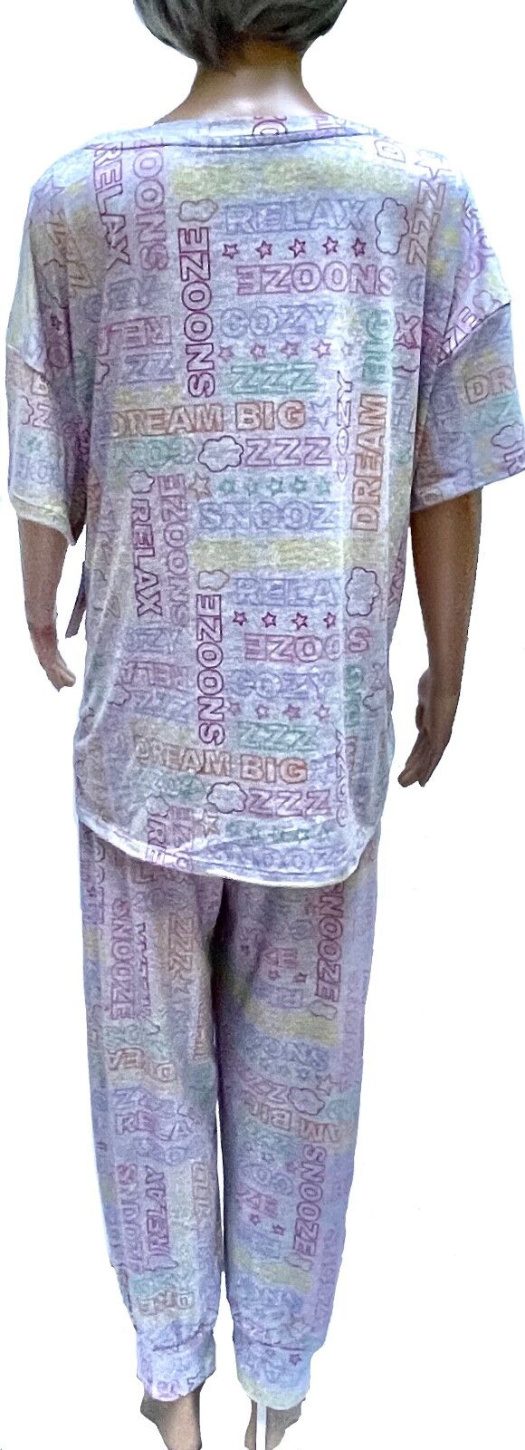 Joyspun Women’s Soft Pajamas Short Sleeve Long Bottoms 5 Variations Plus, Reg Sz