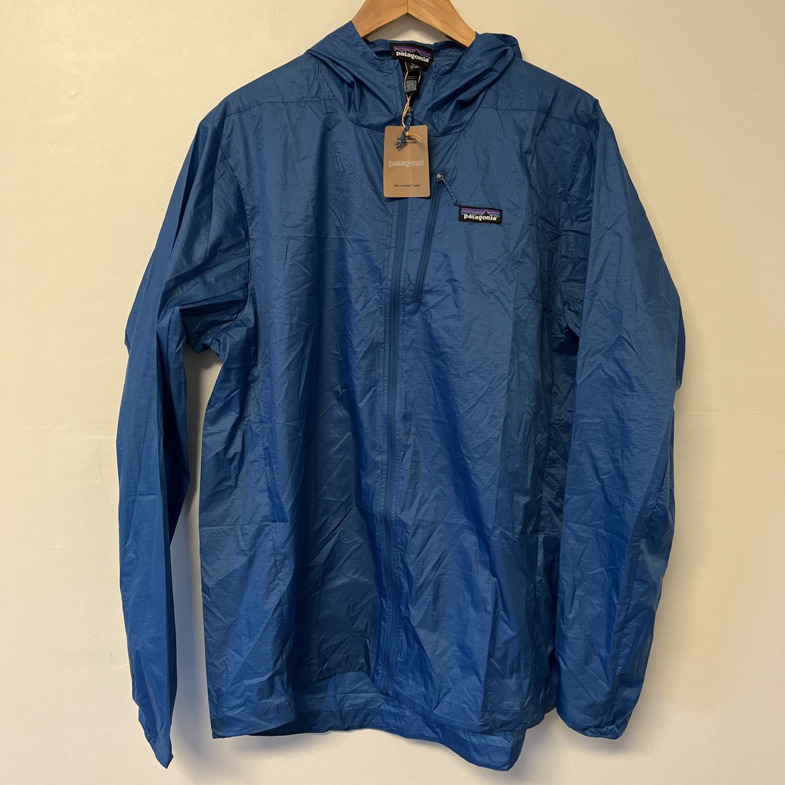 NEW Patagonia Houdini Full Zip Pullover Men’s Medium Aquatic Blue SP26 24142