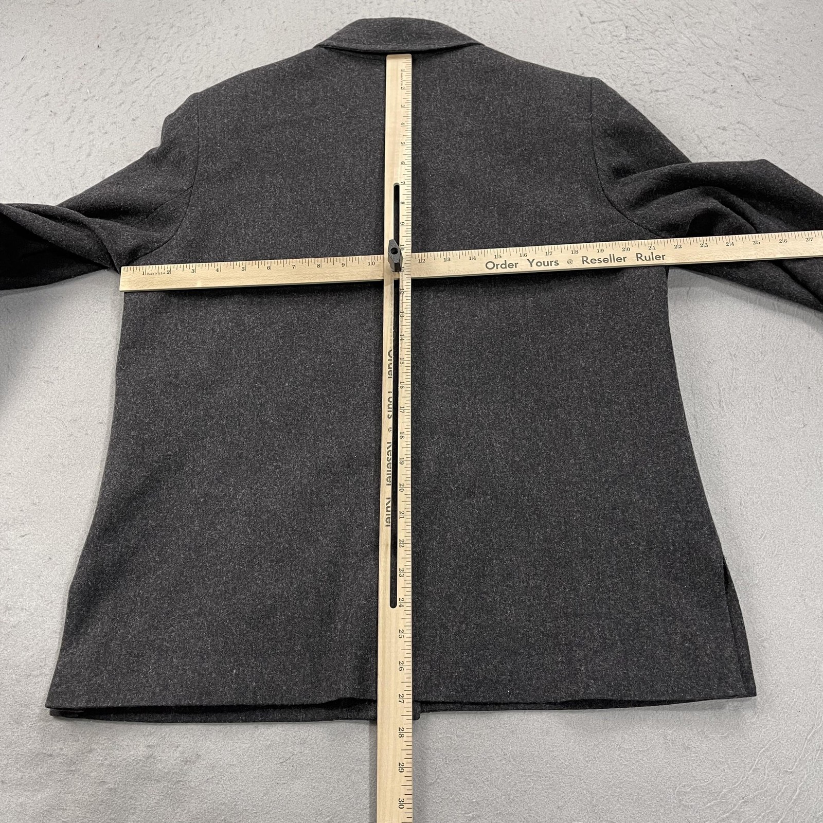 Pendleton Coat Womens 12 Gray 100% Virgin Wool Button Front Made USA Lined