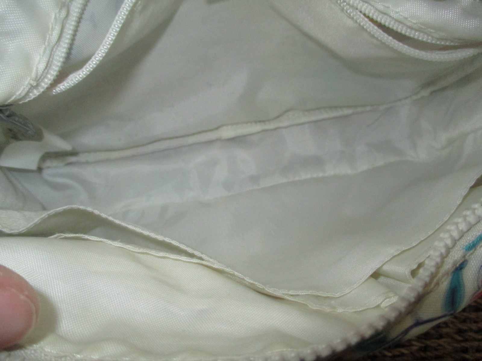 Kipling Keiko Crossbody Bag w/ Paisley Print (No Charm)on White Nylon Base