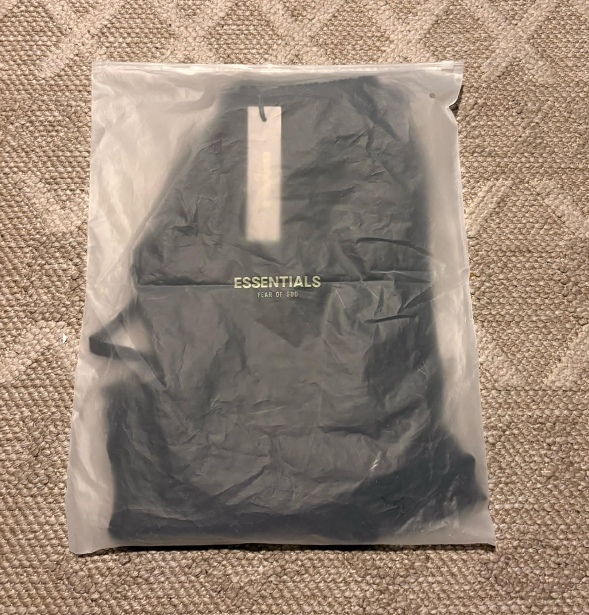 Essentials Black Fleece Cotton Sweat Shorts Drawstring Pockets Logo Men