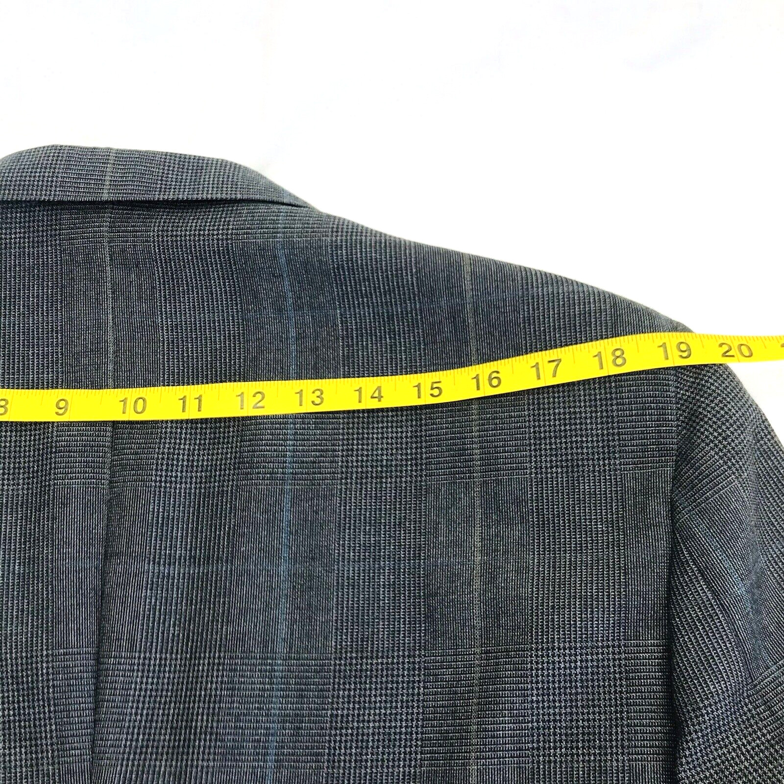 Andhurst Vintage Suit Glen Plaid Gray 42 Pants 36 Pleated No Cuff Preppy Career