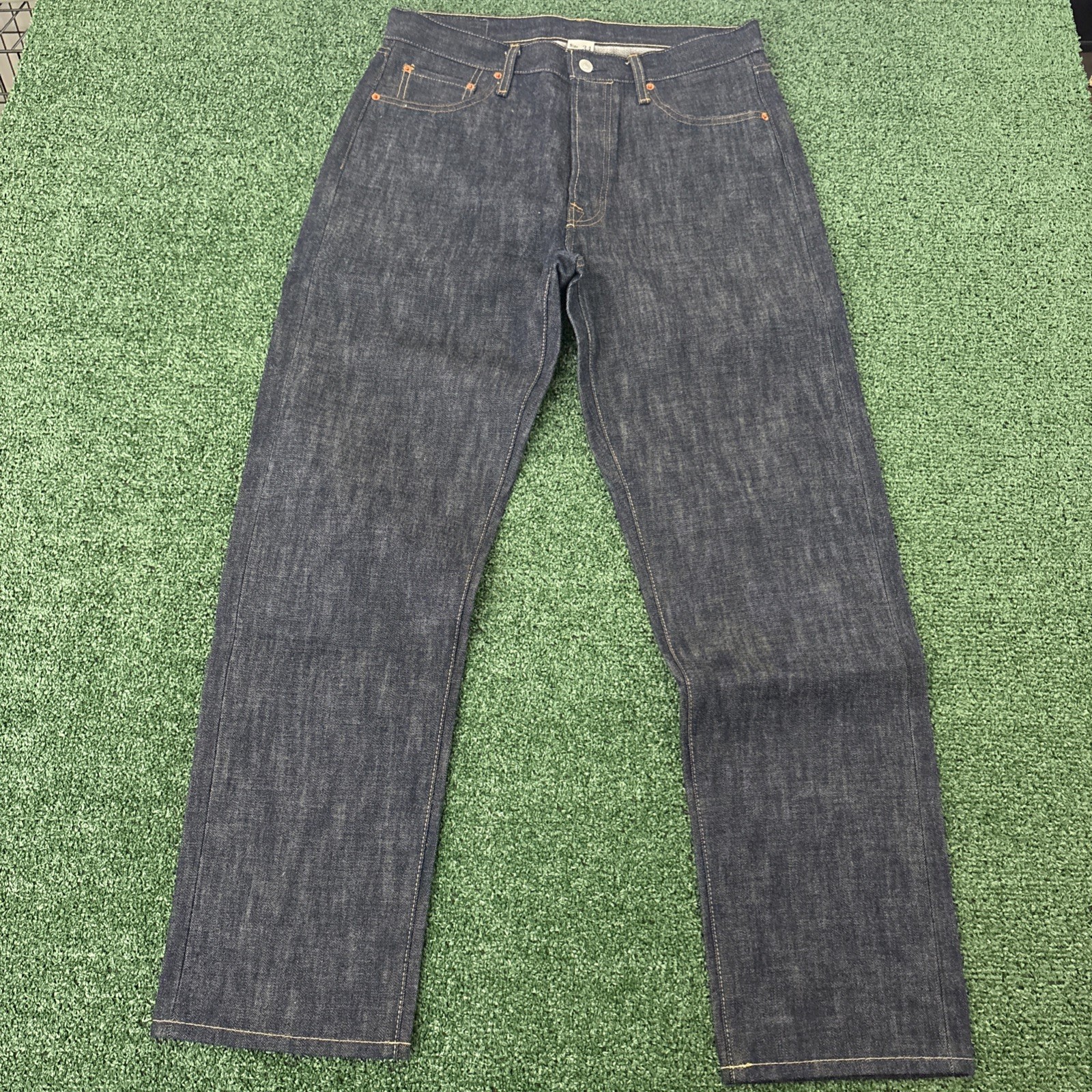 Men’s Time Catcher Japanese Selvedge Biker 1955 Denim Blue Jeans Size 34×32