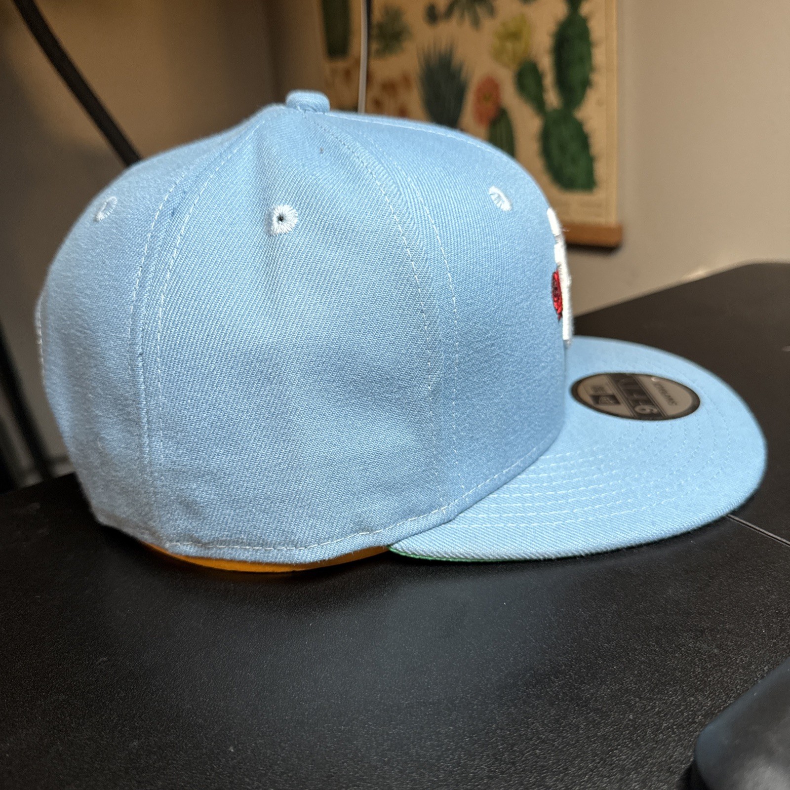 New York Yankees Light Blue Rose Green Brim 9FIFTY SnapBack Hat