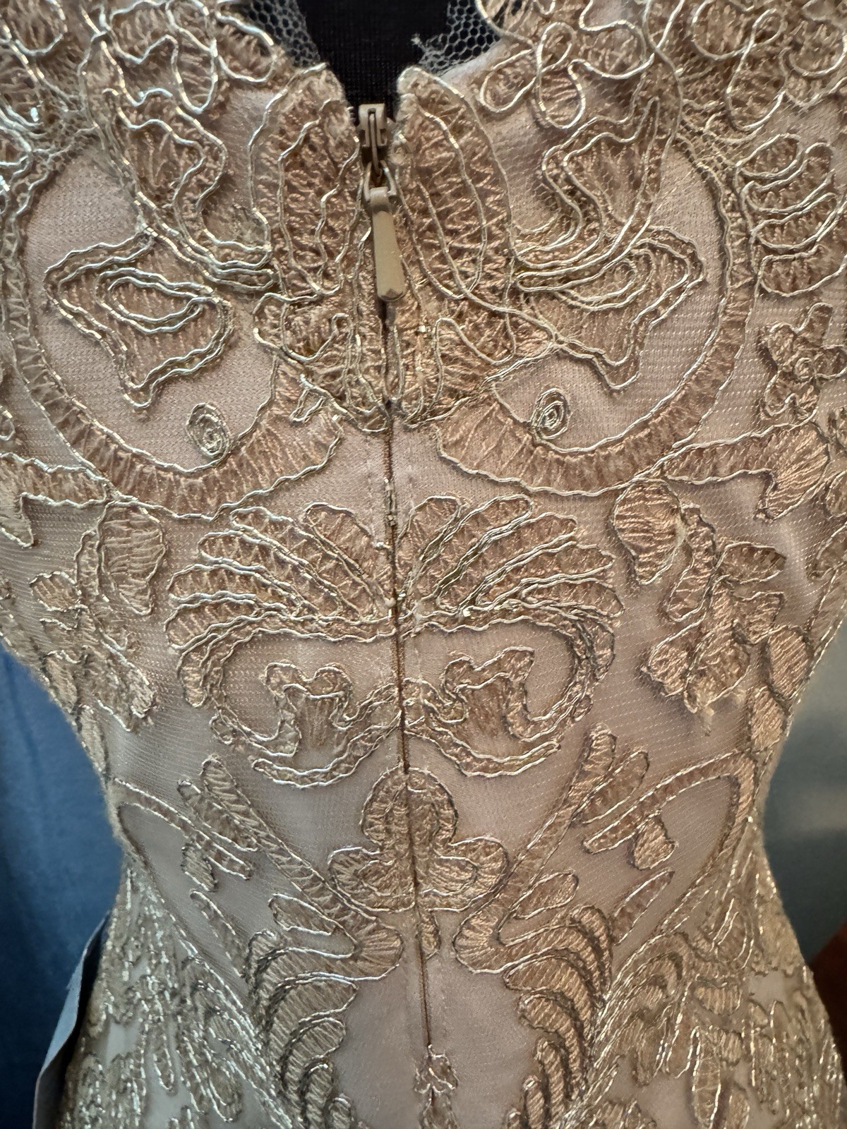 TADASHI SHOJI CORDED EMBROIDERED LACE DRESS SIZE 2