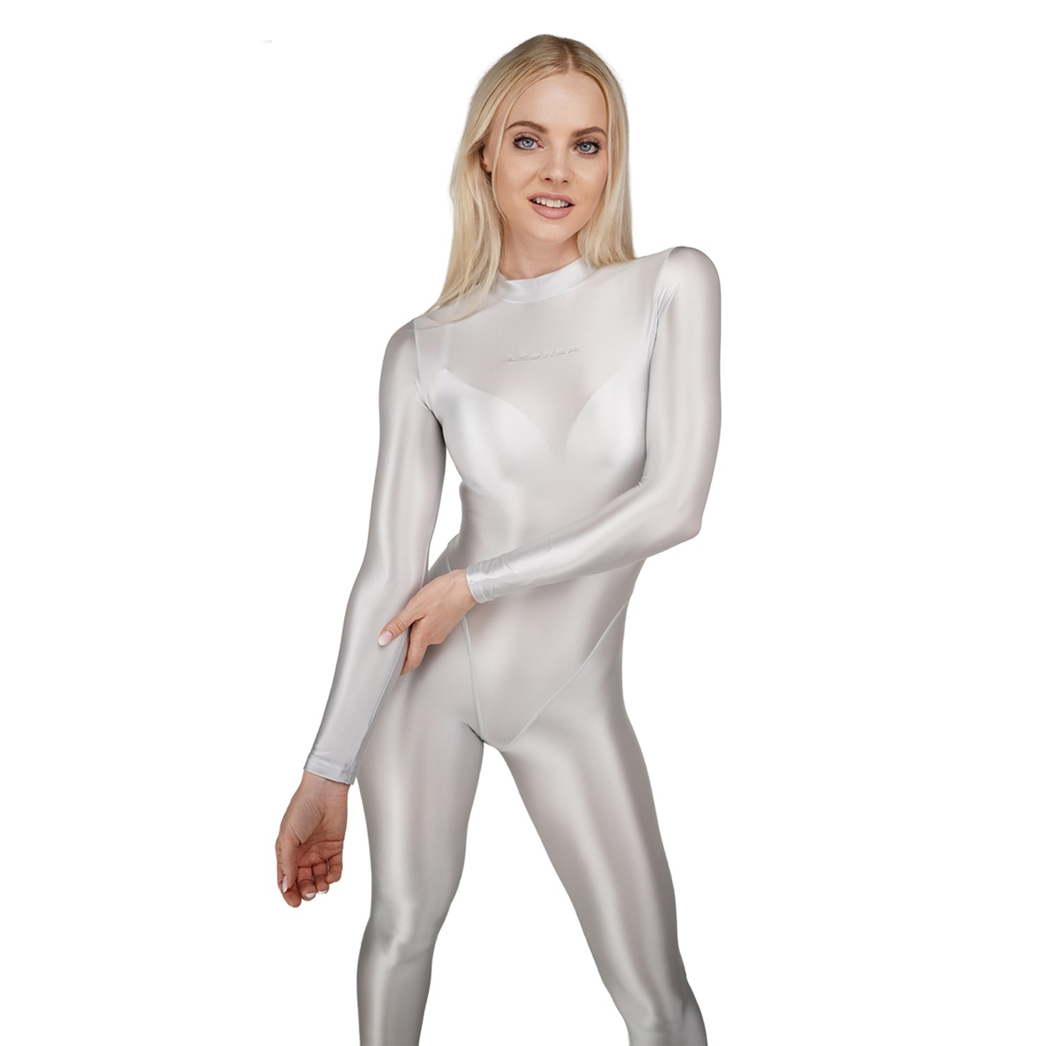LEOHEX Women Glossy Swimwear Jumpsuit Bodysuit Playsuit Rompers Playsuit Cosplay