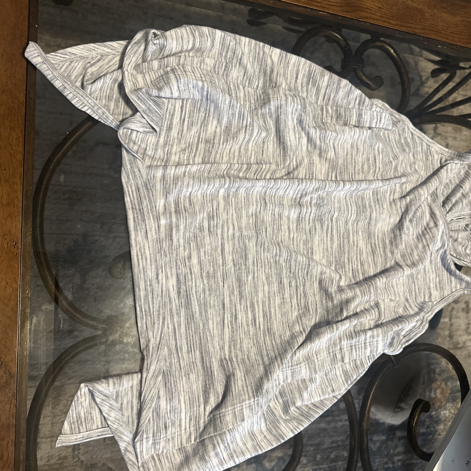 Athleta Women’s Xs White And Gray Tieback Tank Top Euc. 10