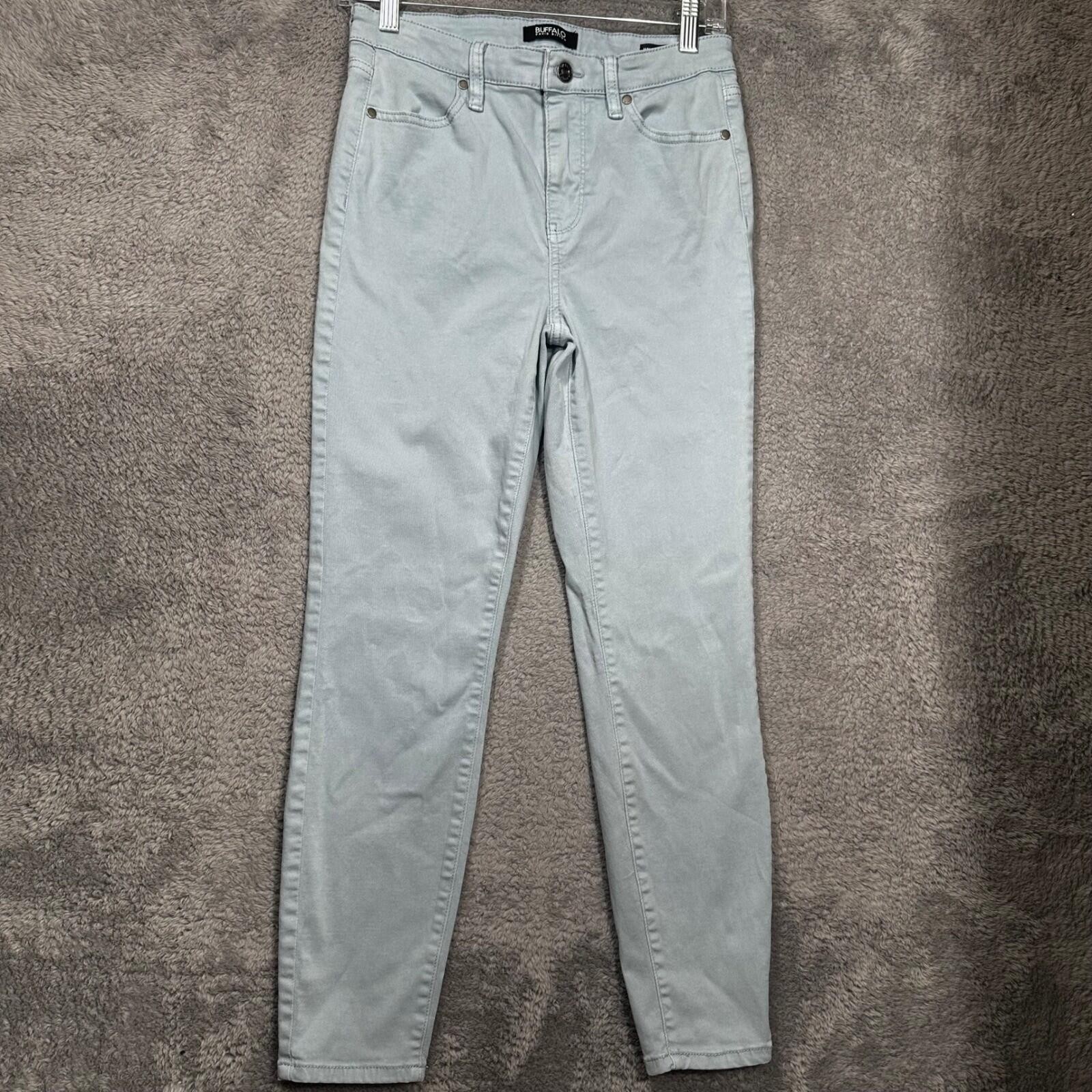 Buffalo Havana Skinny Jeans Womens 4/27 Light Blue High Rise Soft Stretch Ankle