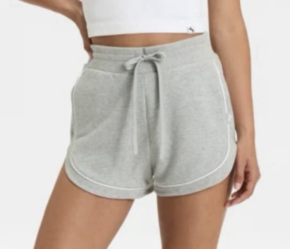 Joy Lab Women’s Gray Fleece Athletic Drawstring Shorts w/ Pockets XXL