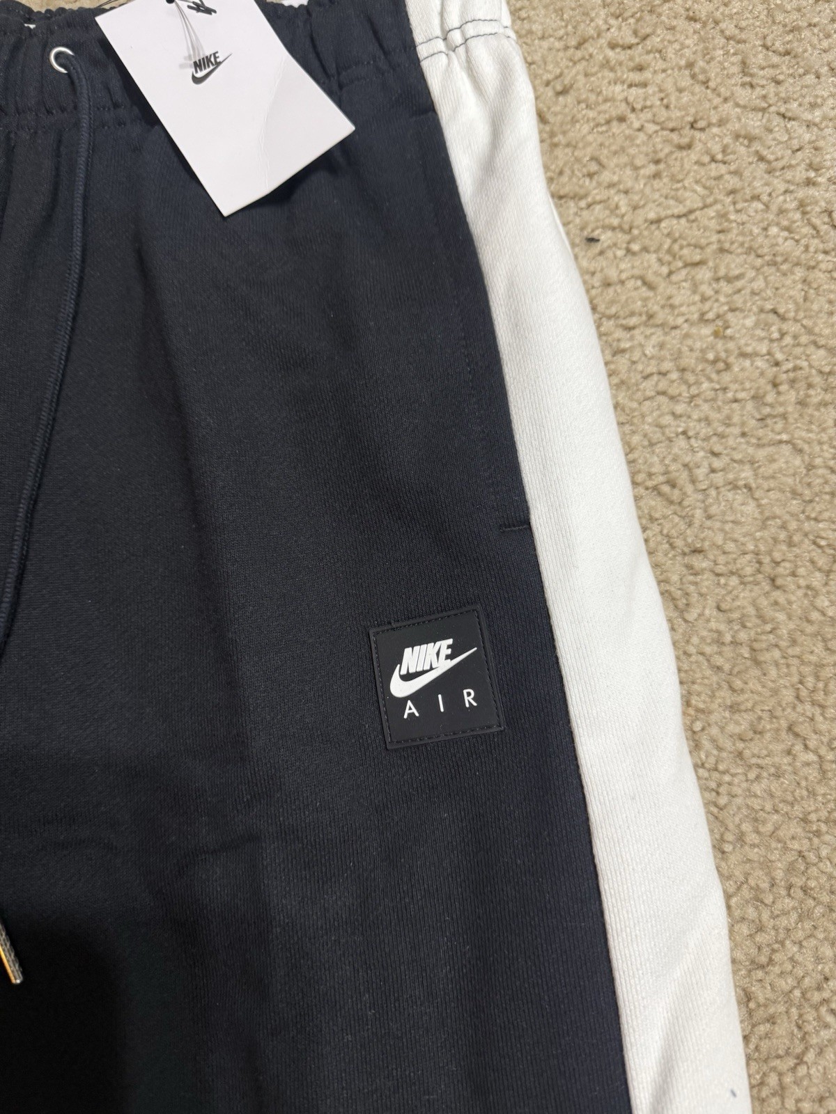 Nike Air Men’s Fleece Sweatsuit Tracksuit Hoodie & Pants Set Black NEW Sz M, L