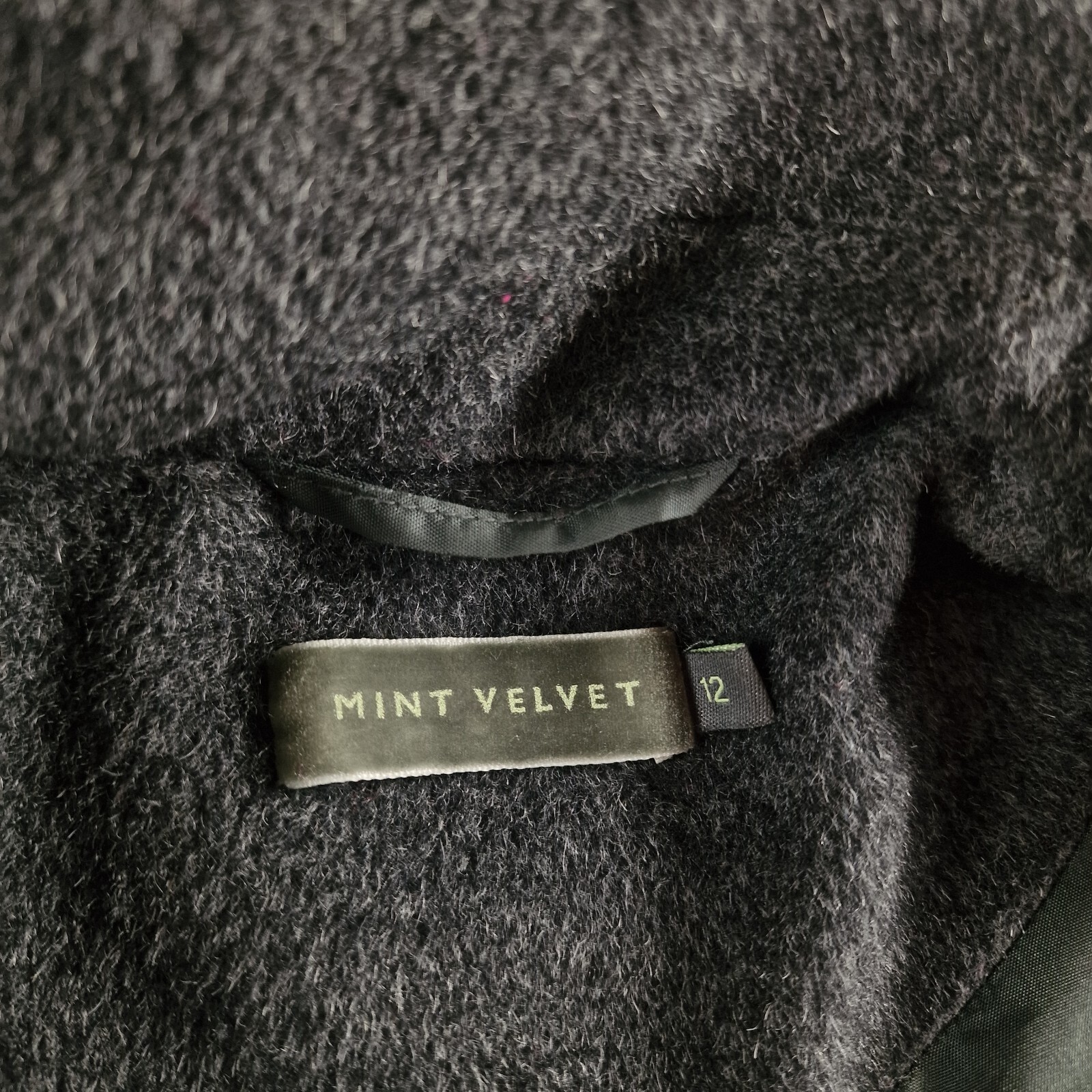 Mint Velvet Coat Womens 12 Grey Wool Jacket Warm Winter Long R17-13