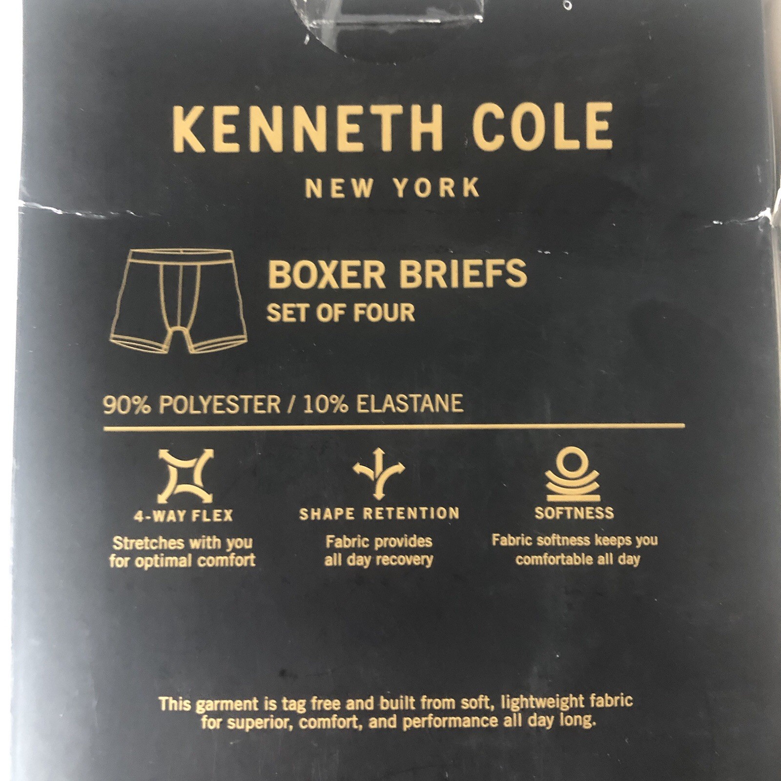Kenneth Cole New York Flex Microfiber Boxer Briefs 4 Pack Performance Comfort