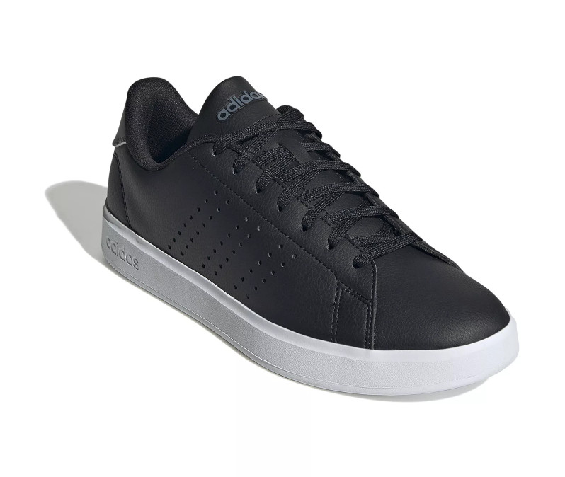adidas Advantage 2.0 Men’s Shoes Black Black Gray Casual Tennis Sneakers Lace Up