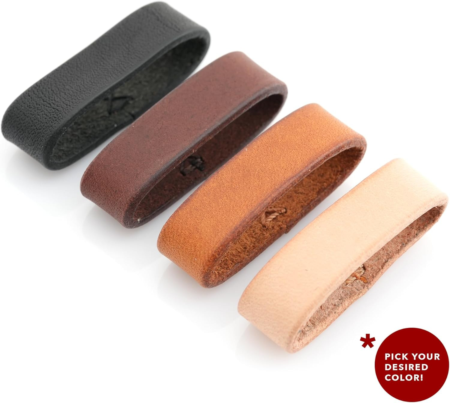 Leather Belt Loop Keeper, Genuine Full Grain Leather Replacement Strap Holder