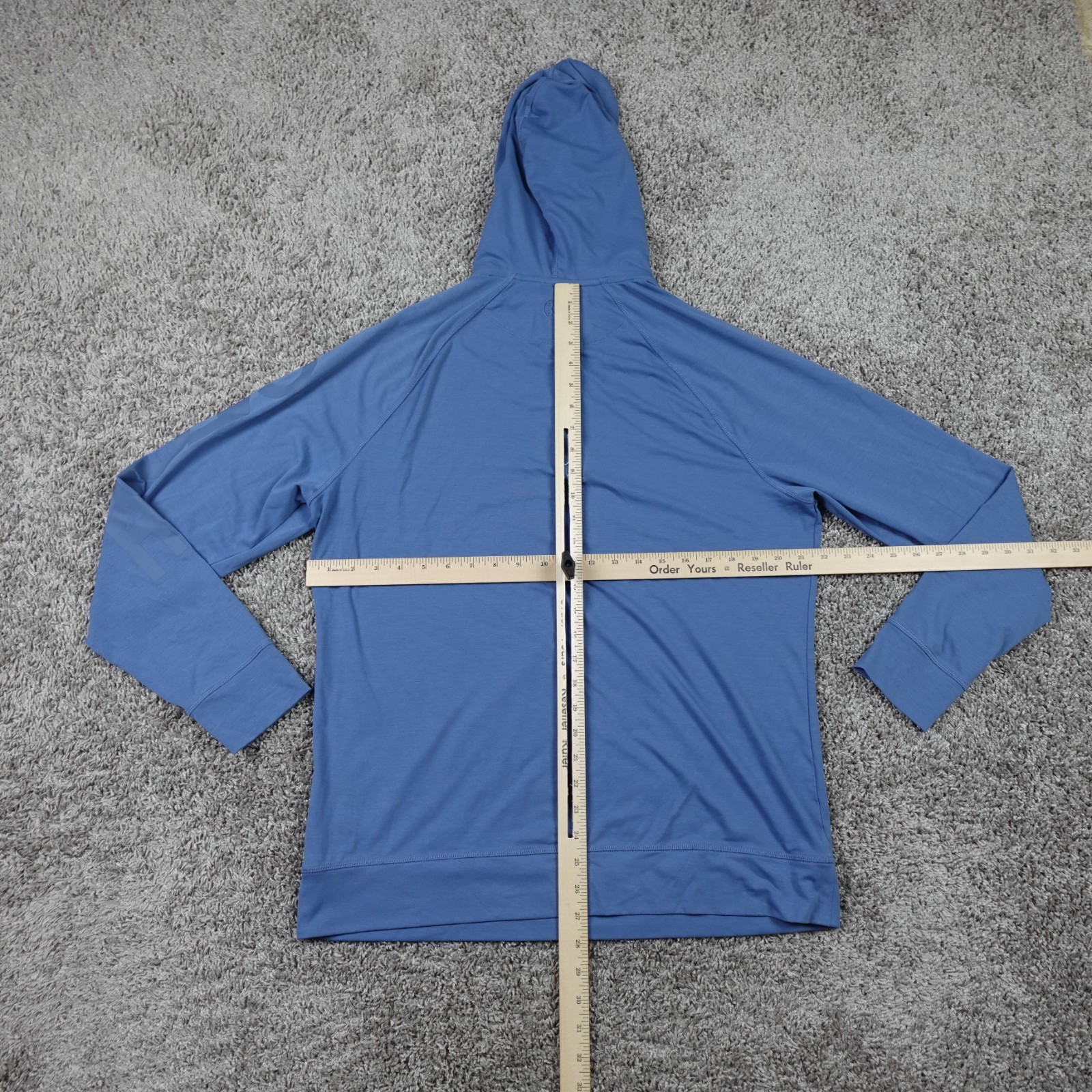 G/Fore Hoodie Lux 1/4 Zip Mid Layer Pullover Men’s Large Blue Golf