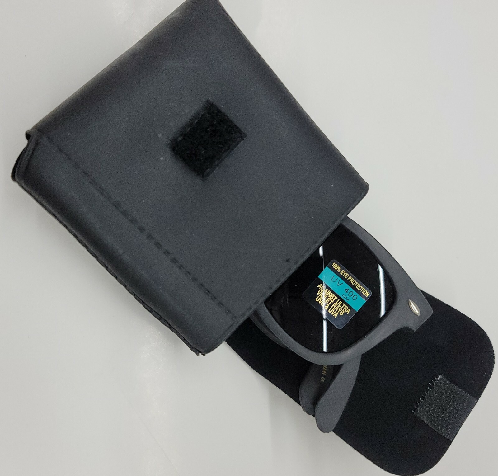Folding Foldable Sunglasses 80’s Classic Square Horn Rim Shades with Case