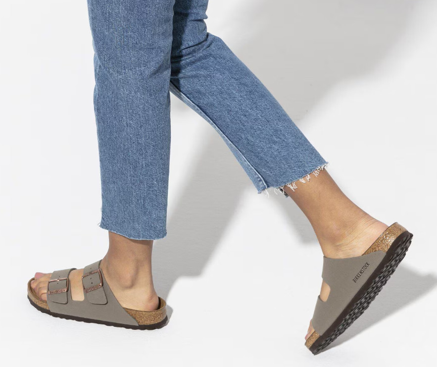 Birkenstock Arizona Birkibuc Two-Strap Mocha/Stone Unisex Sandals EU 37-45 NEW