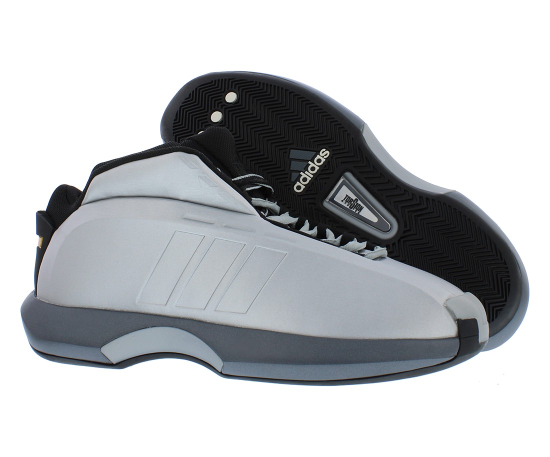Adidas Crazy 1 Mens Shoes, Color:Silver/Black