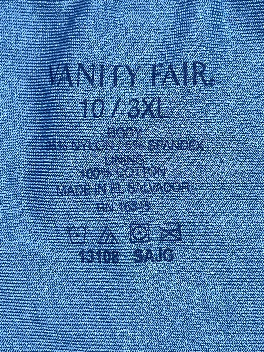 NWT Vanity Fair Women’s 10/3XL Illumination Hi-Cut Brief Underwear 13108 Blue