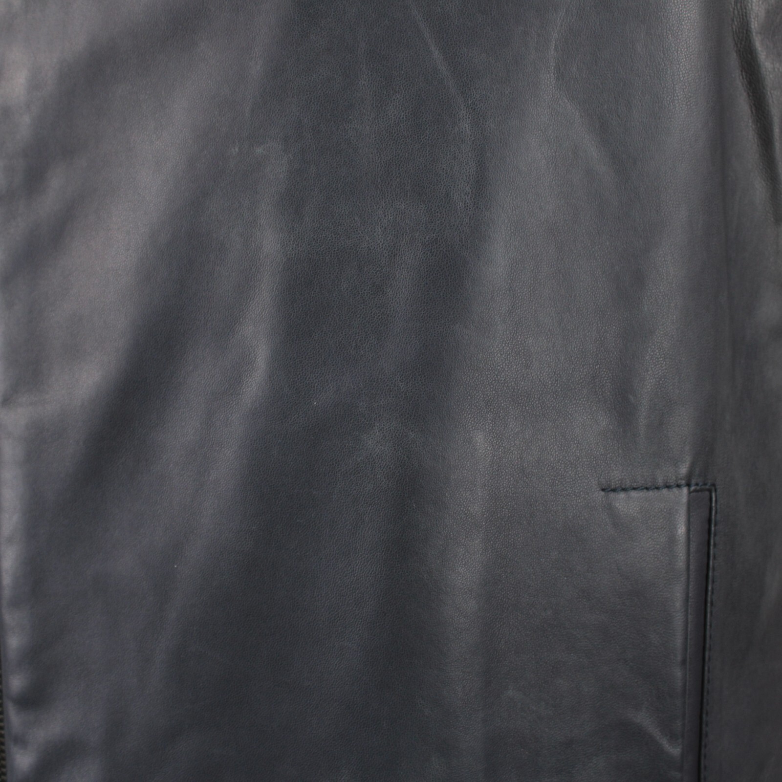Hettabretz NWD 100% Lambskin Leather Vest Size 50 (~ M US) In Solid Blue