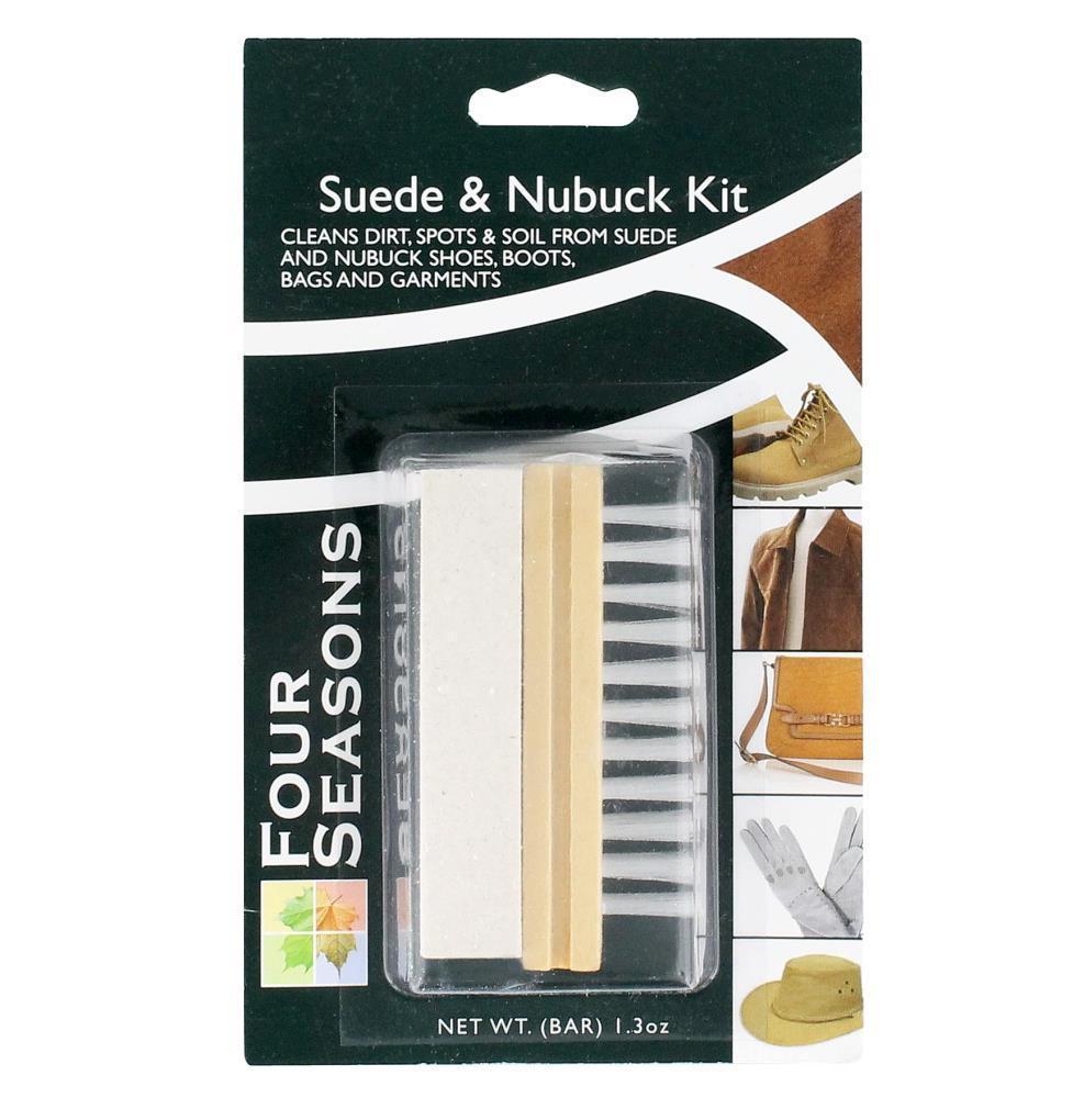 Four Seasons Suede & Nubuck Cleaner Care Kit Nylon Brush & Gum Bar (1.3oz)