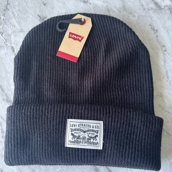 NWT Levi’s Men’s or Unisex Black Knit Beanie one size fits most