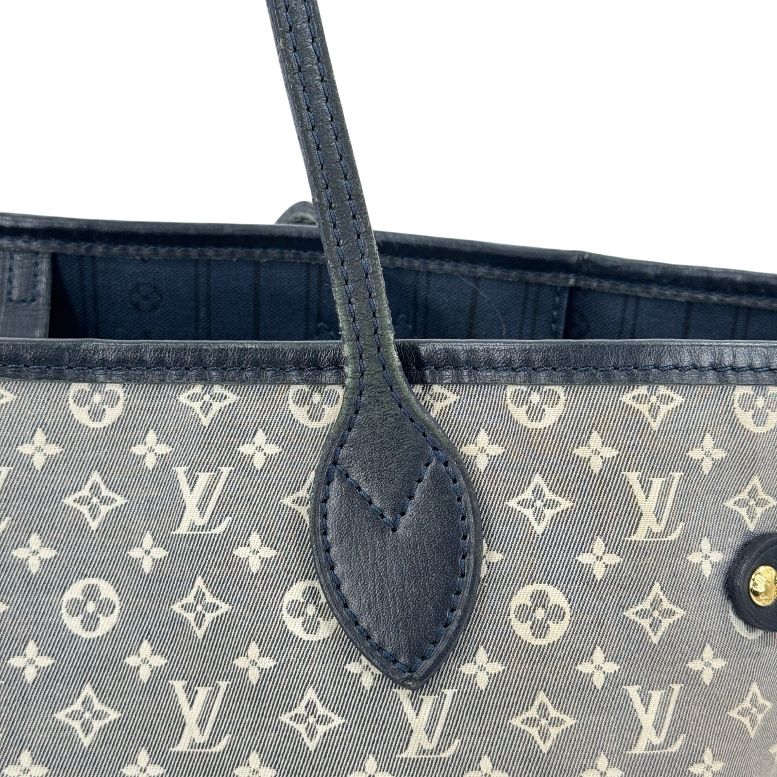LOUIS VUITTON Neverfull MM Monogram Idylle Canvas Navy Shoulder Tote Bag M40514