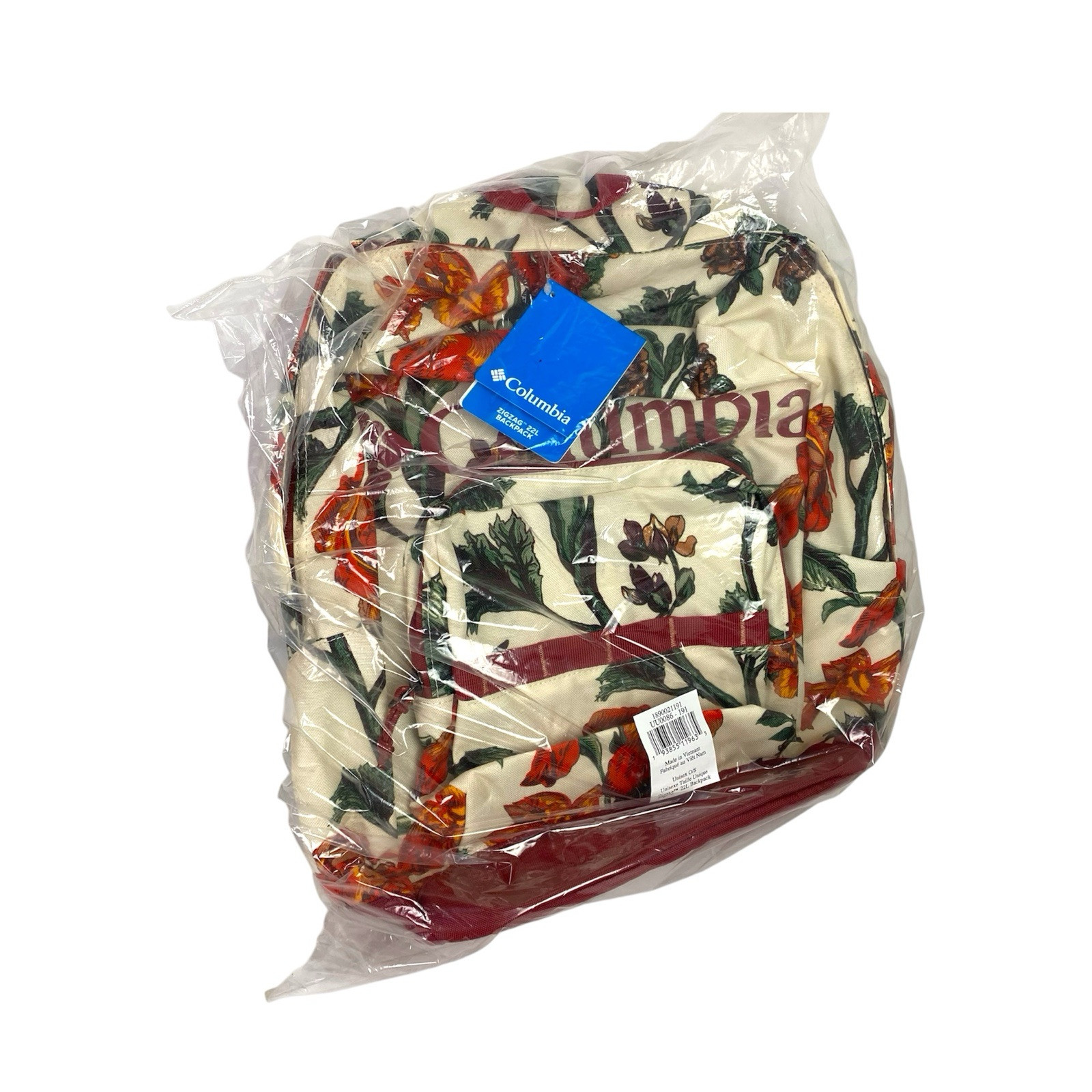 Columbia Floral Backpack 22L 17.5”x12”x7.9” Made In Vietnam Rare NWT