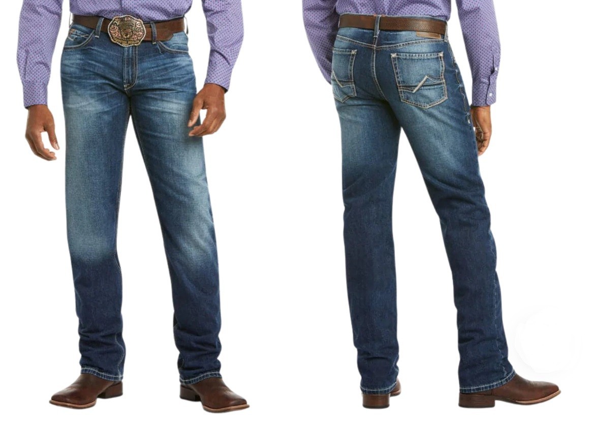 Ariat M2 Cole Jeans Men’s 33×30 Medium Wash Relaxed Bootcut Blue Denim Western