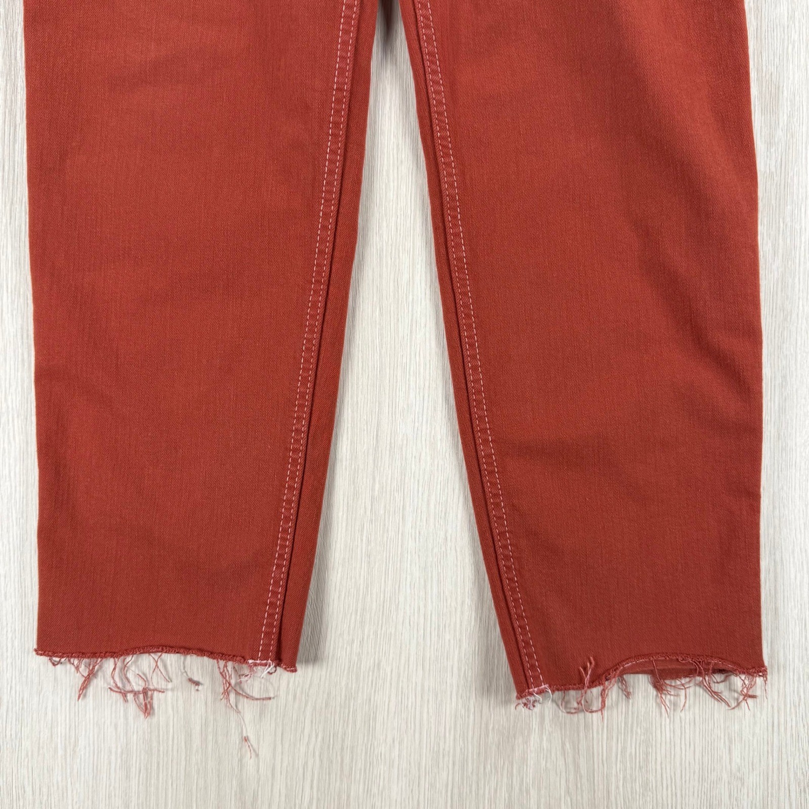 Utility Carpenter Pants Rust Red Contrast Stitch Utility Pants 5R 27 Y2K