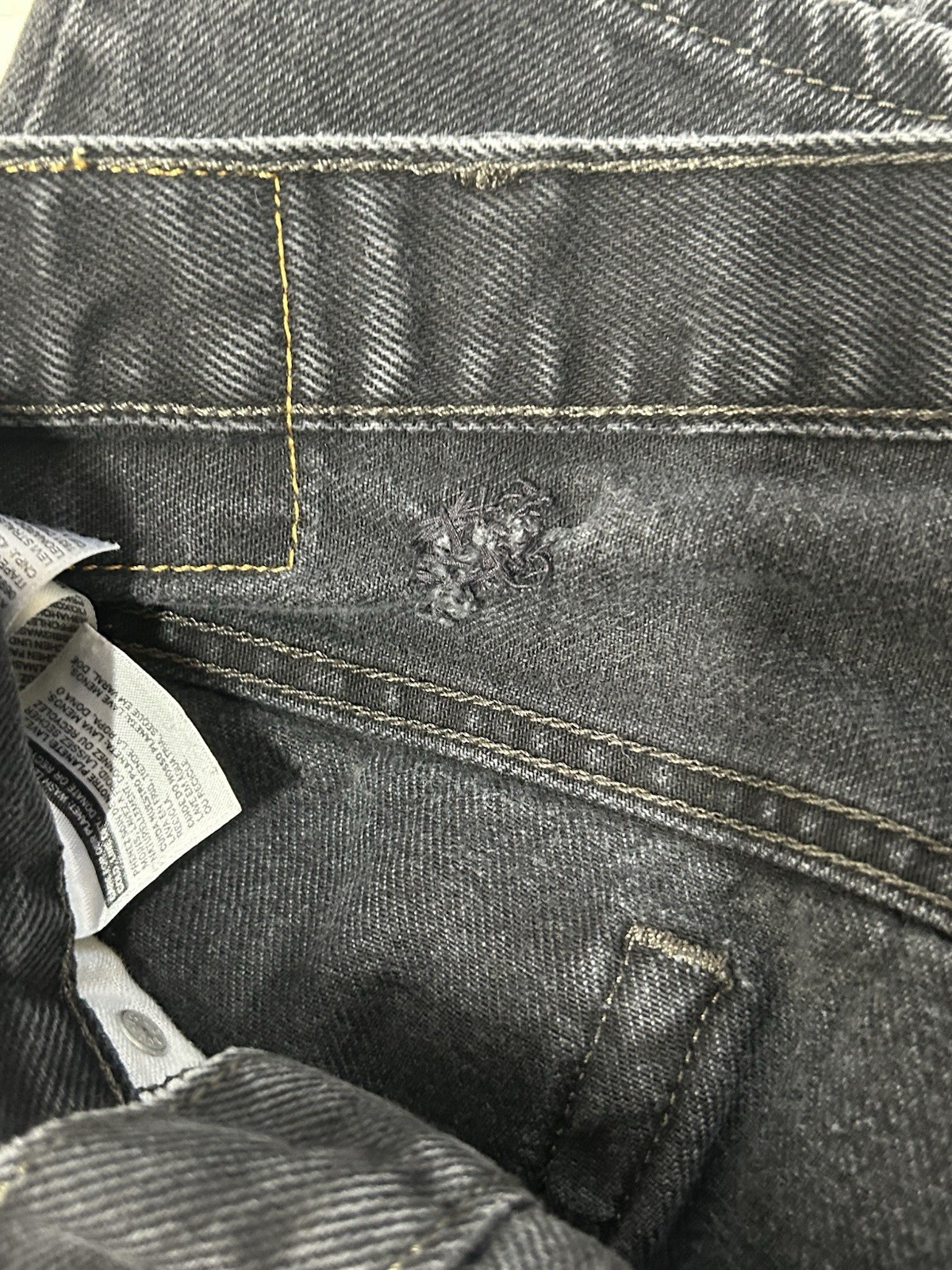 Levi’s 517 Mens Jeans W40 L32 Black Denim Bootcut Fit Pre-Owned