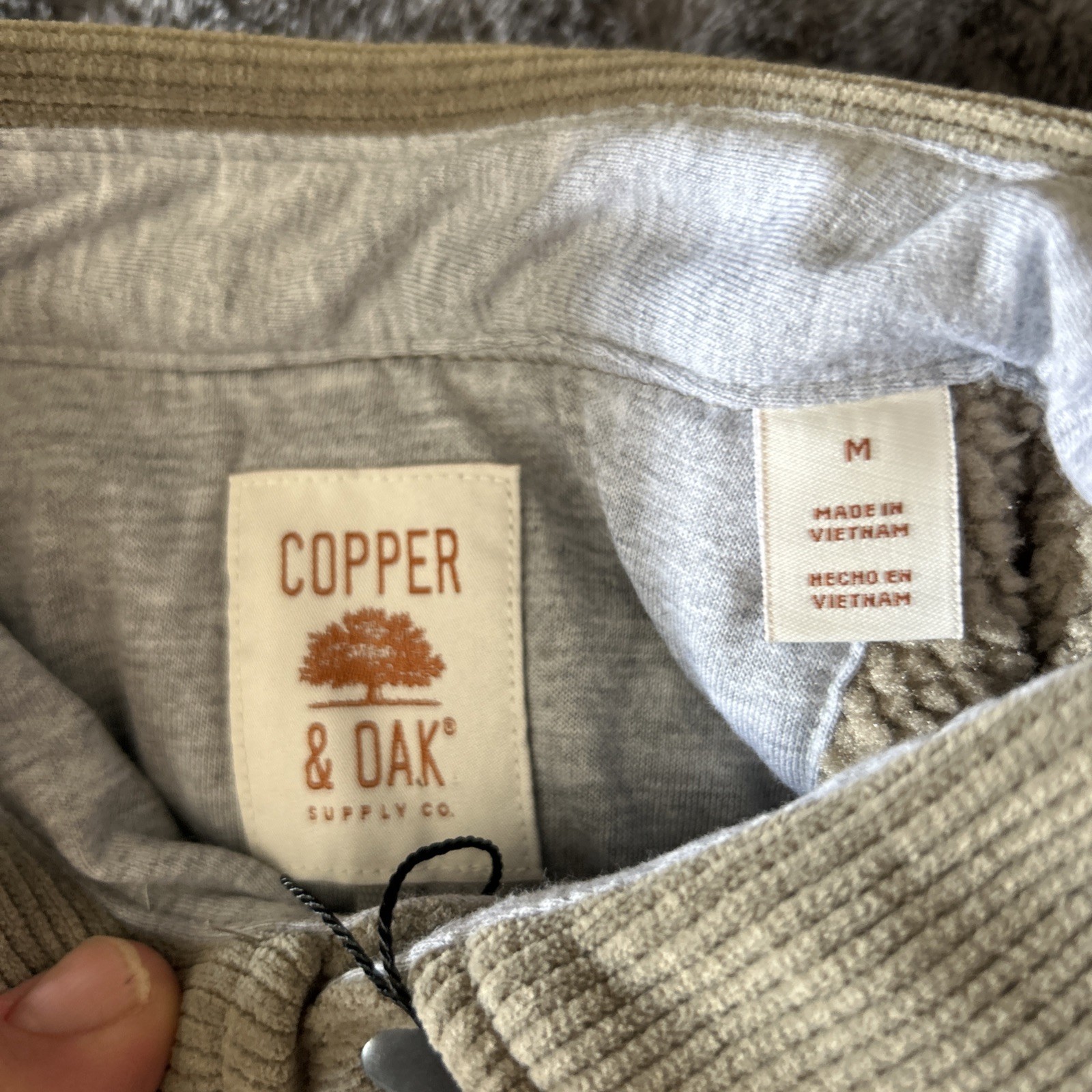 Copper & Oak Men’s Side Pocket Comfort Stretch Jacket, Brown, Size M