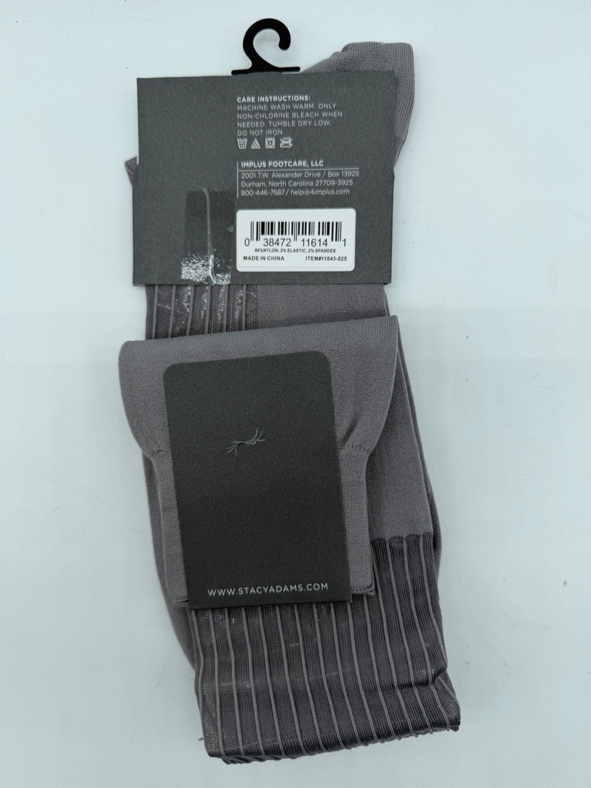 NEW ONE PAIRS STACY ADAMS OVER THE CALF SLICk SILKY RIBBED MEN’S DRESS SOCKS