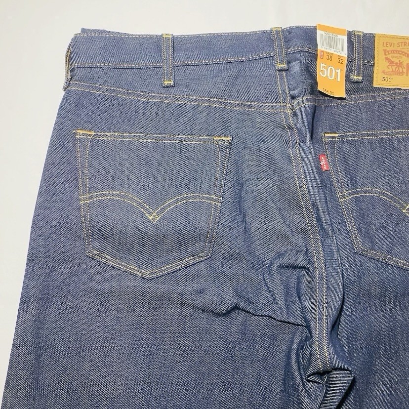 NWT Levi’s 501 Men’s Original Shrink To Fit Button Fly Dark Wash Jeans 38×32