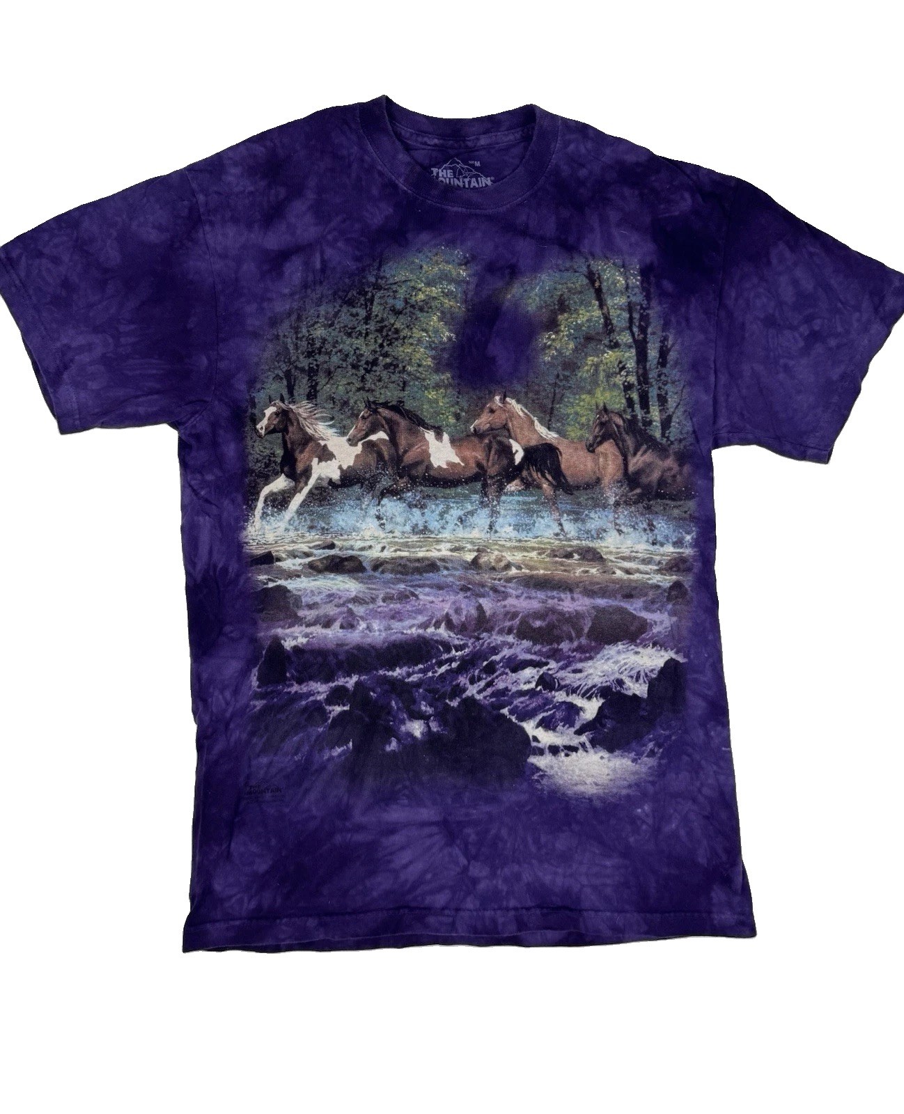 The Mountain Horse Shirt Medium Purple Tie Dye Nature Graphic Tee
