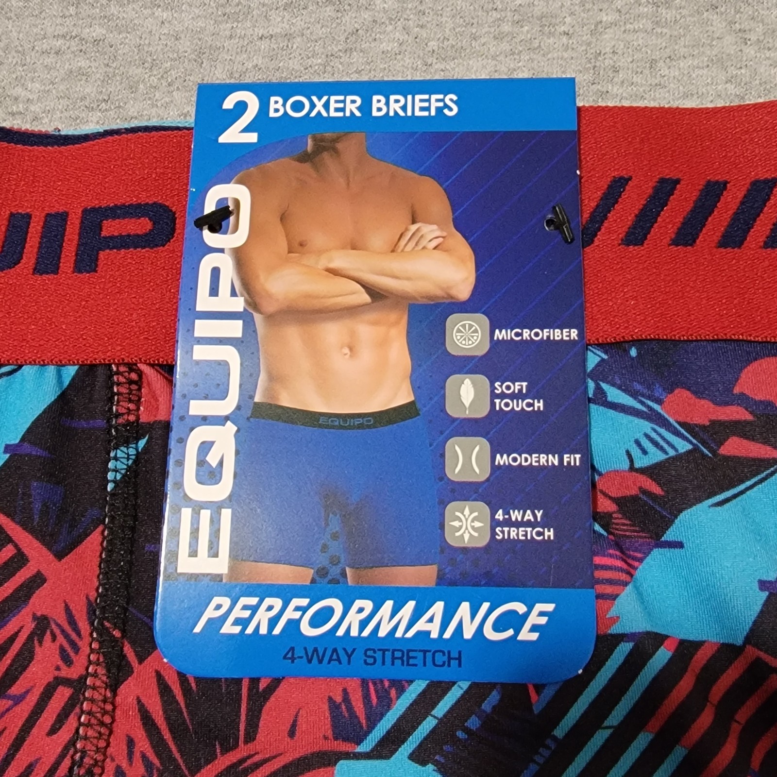 Equipo Boxer Briefs 2 Pack Men’s Medium Performance 4 Way Stretch Underwear