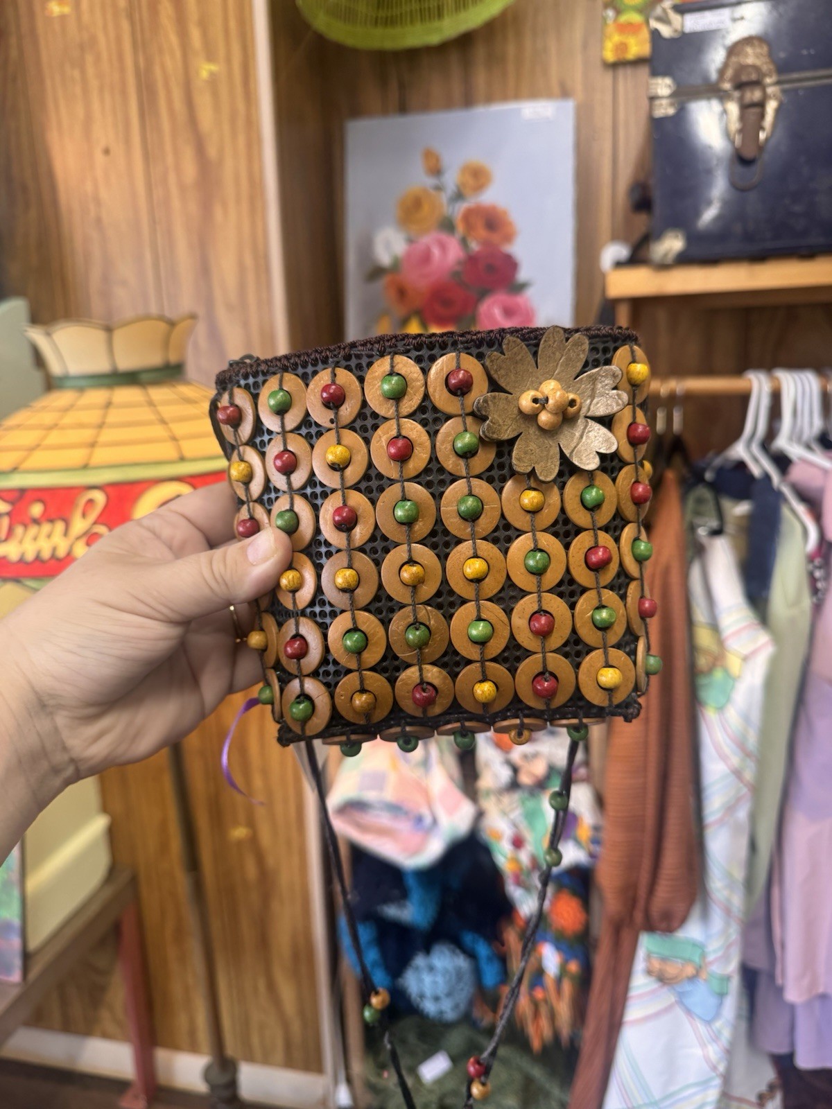 Coconut Shell Beaded Sling Bag for Women Crossbody Bag for Women