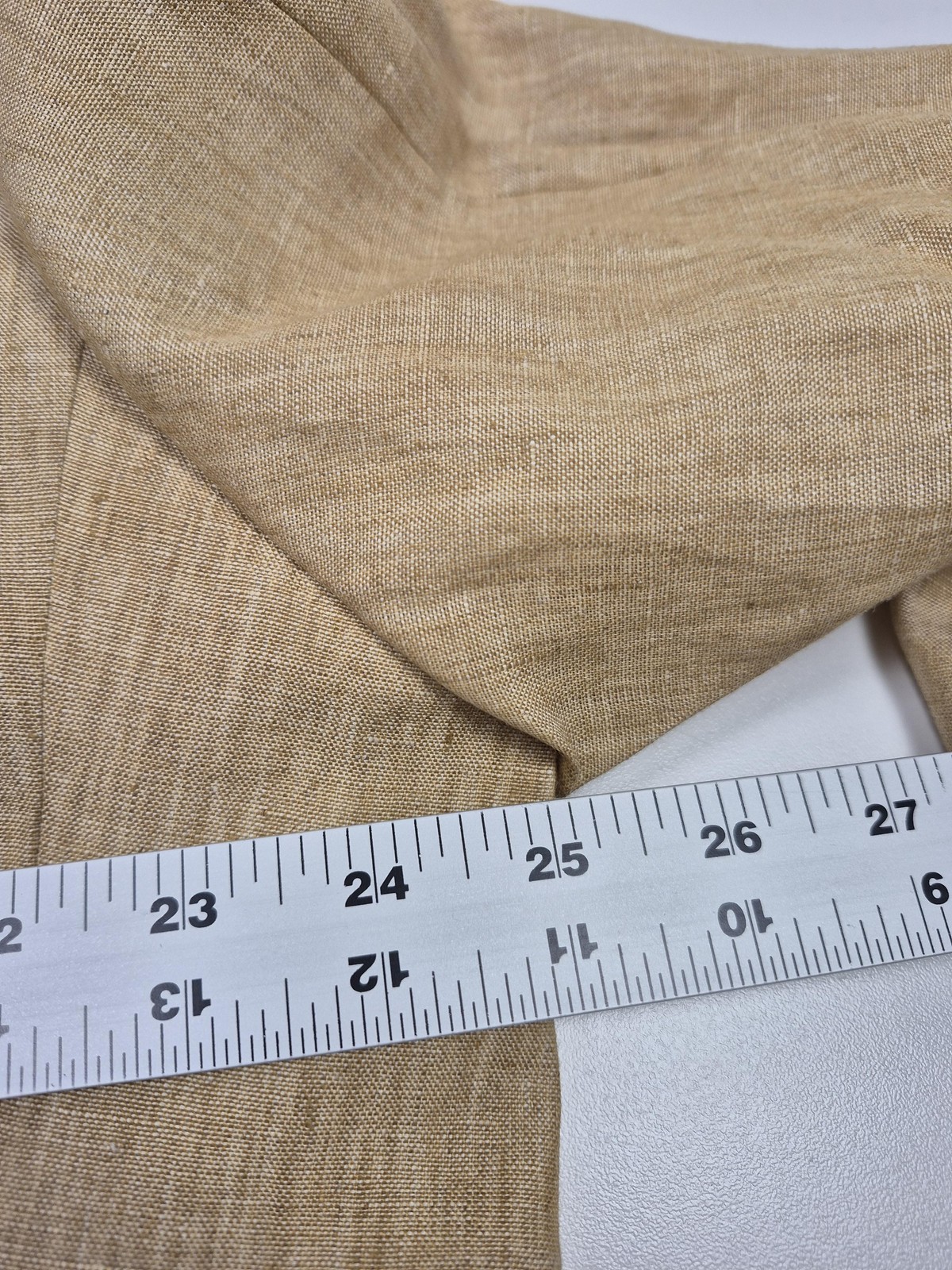 VTG Haspel Suit Men’s 48R Beige 100% Linen 2 Piece 43×36 Manor Pleated NWT